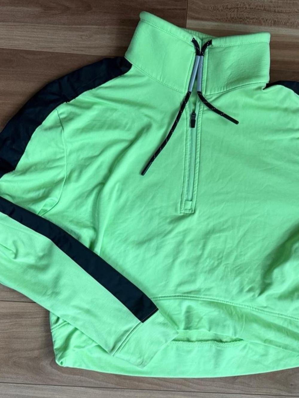 80’s Titan Neon Green Quarter Zip Workout Jacket